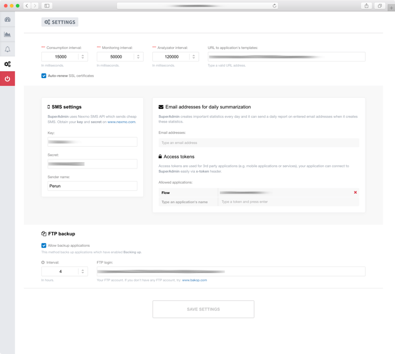 SuperAdmin FTP backup