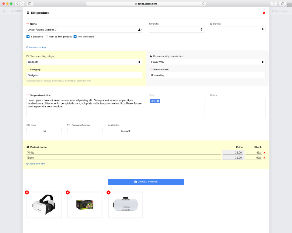 Multiple price with stock system