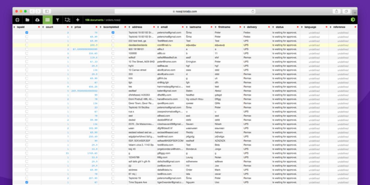 NoSQL embedded database explorer