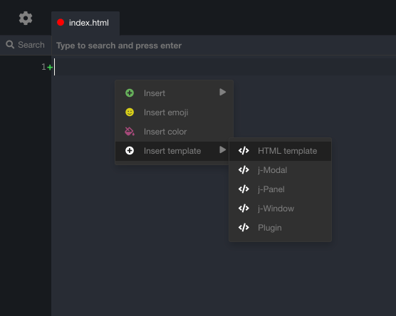 Inline templates