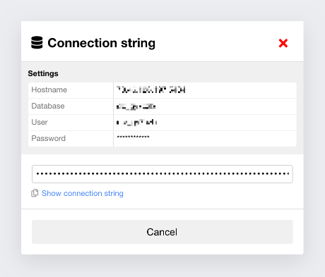 Connection string