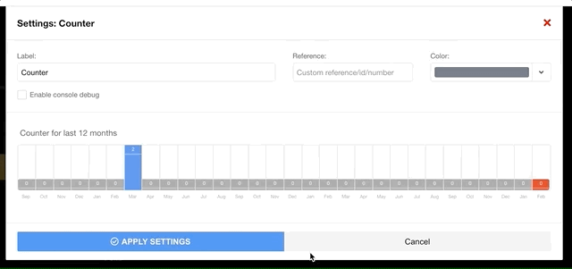 Settings form