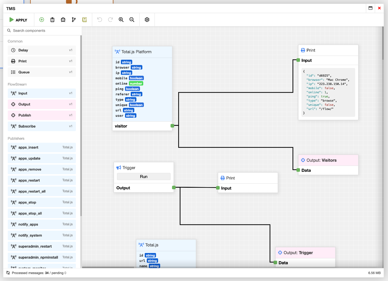 TMS integrator app