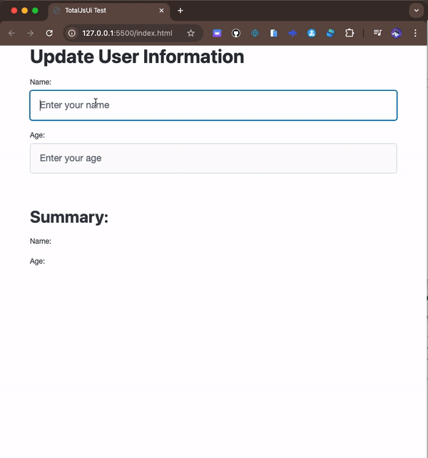 Animated data being sync with form