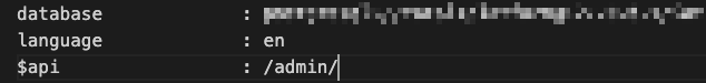 Updated config file with connection string