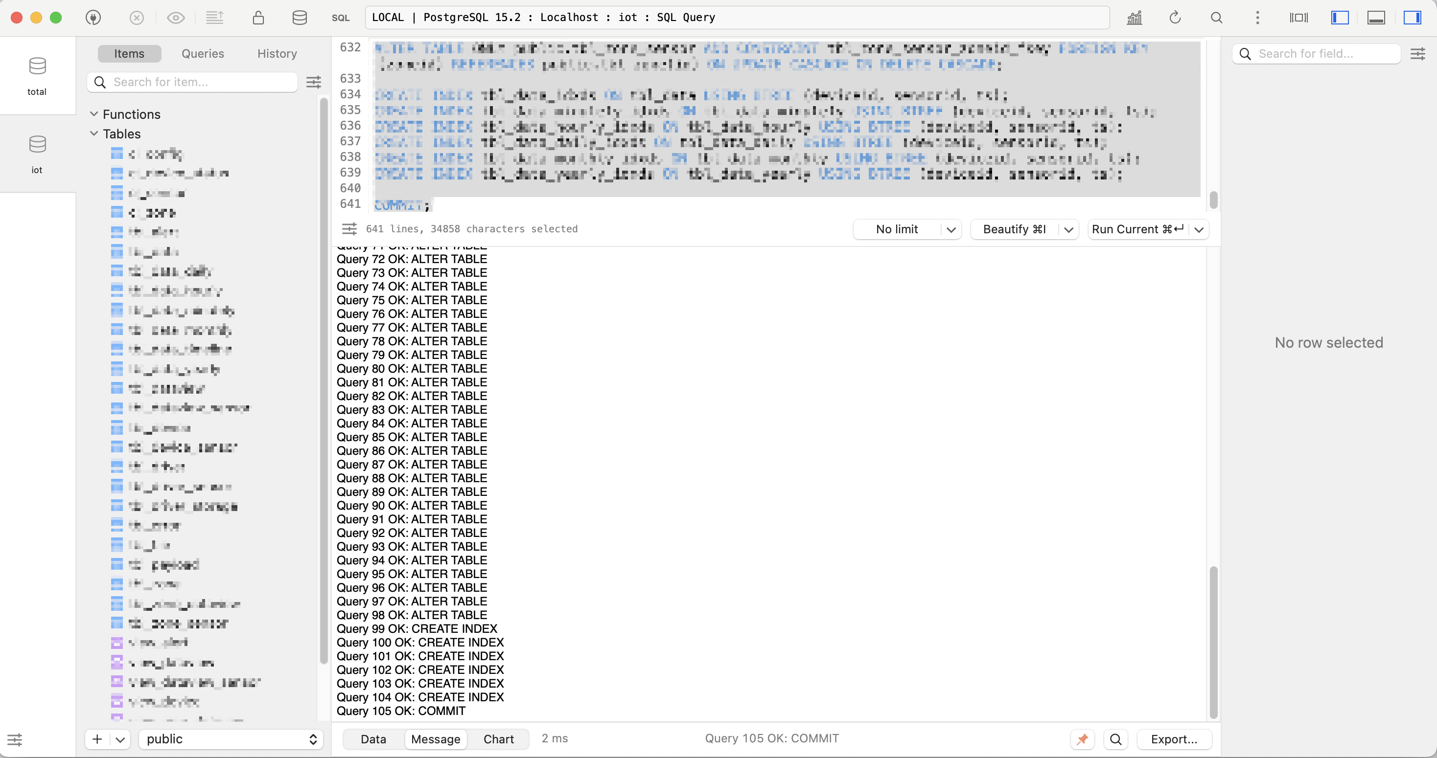 Prepared database