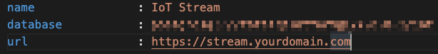 Updated config file with connection string
