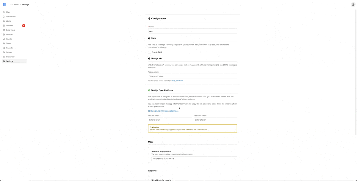Importing IoT platform application to OpenPlatform