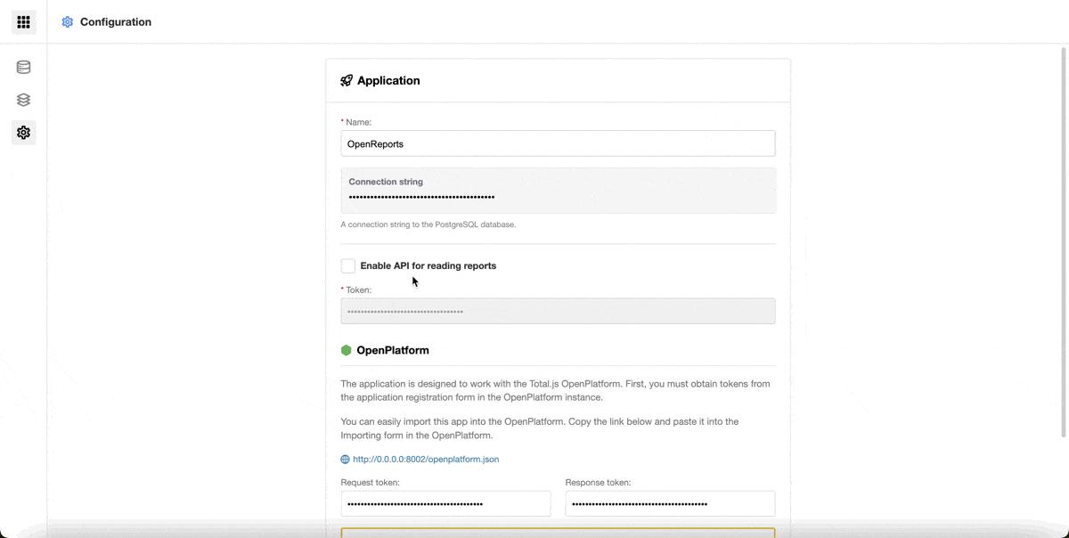 Connecting OpenReports with IoT platform