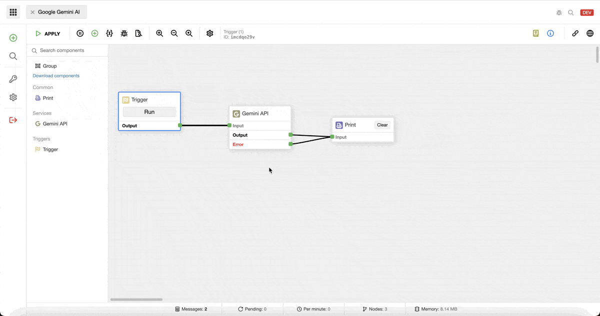 A simple example of our component